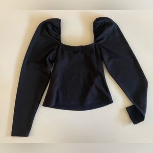 MINKPINK small Black Long Sleeve Puff Top